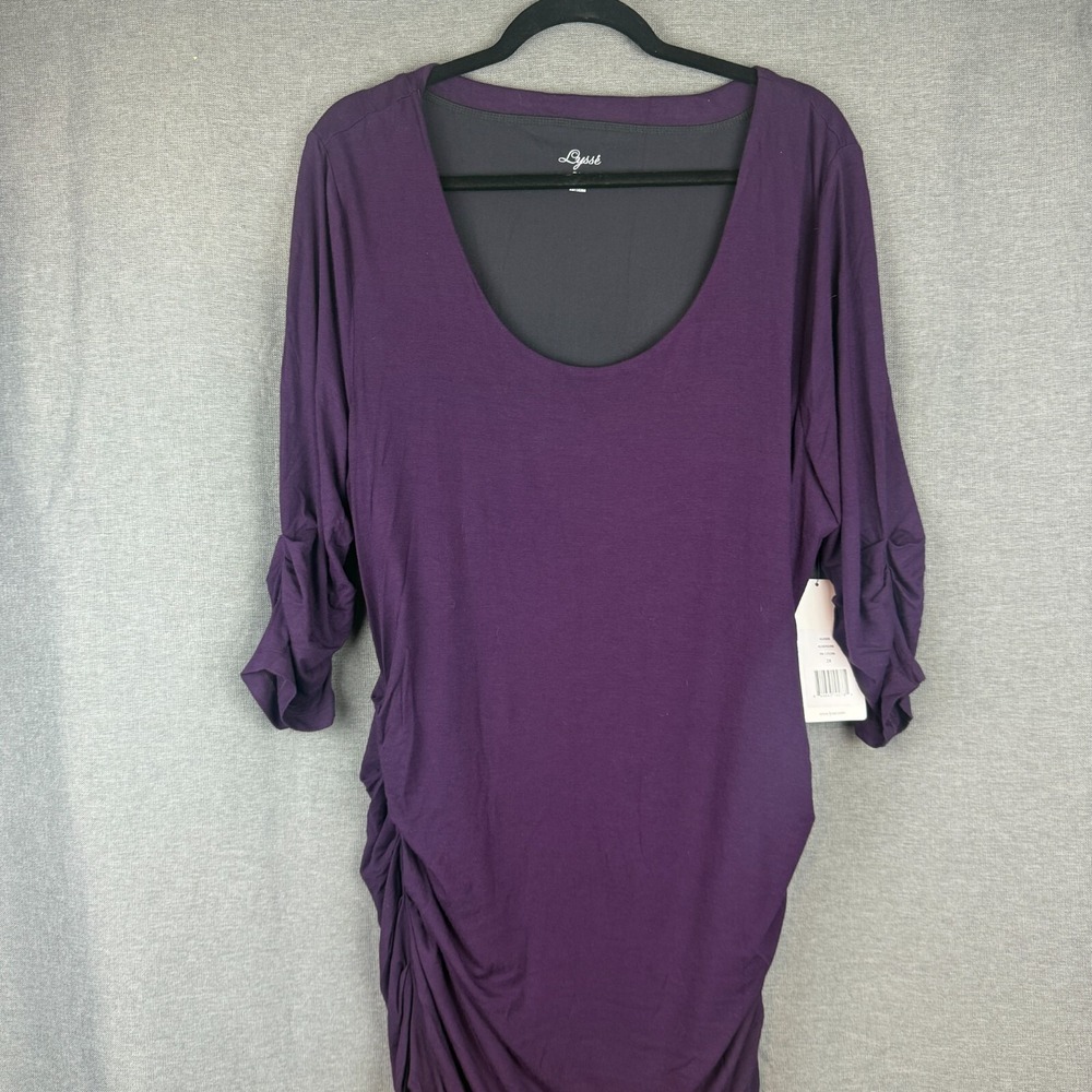 Lysse Purple Flattering Maria's Dress 2X with 3S Back Smoothing Technology